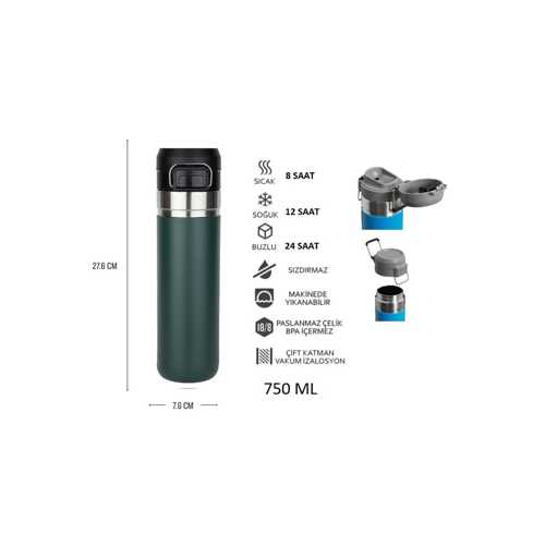 GLOBOX TERMOS - BS264-2 YEŞİL 750ML