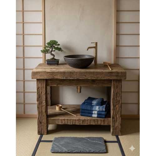 AHŞAP BANYO DOLABI