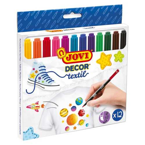 JOVİ DEKOR TEKSTİL KALEMİ 12Lİ