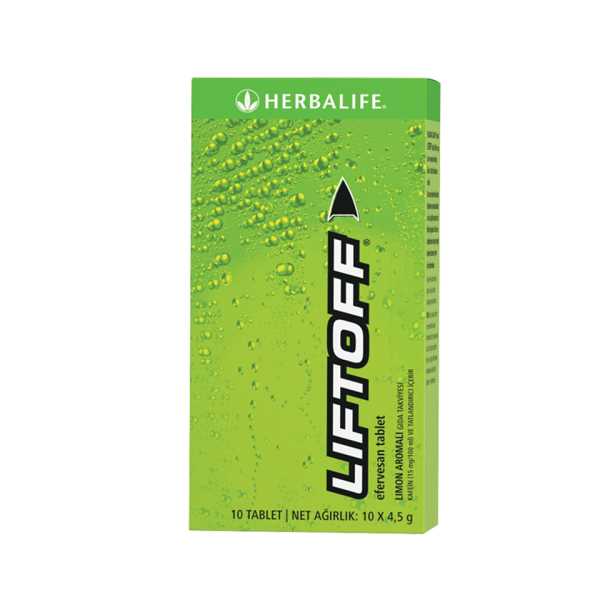 HERBALİFE NUTRITION SHOP EFERVESAN TABLET TAKVİYE EDİCİ GIDA LİFTOFF® LİMON 10 ADET, HER 