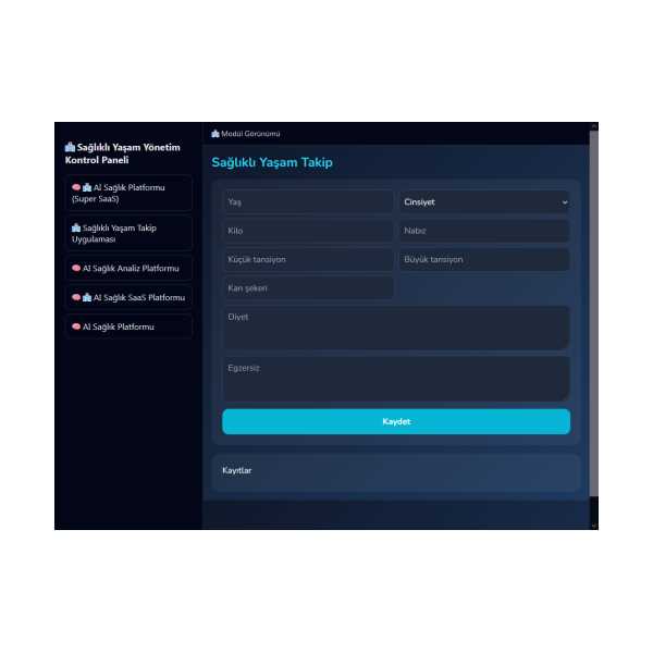 SAĞLIK PLATFORMU YÖNETİM KONTROL PANELİ