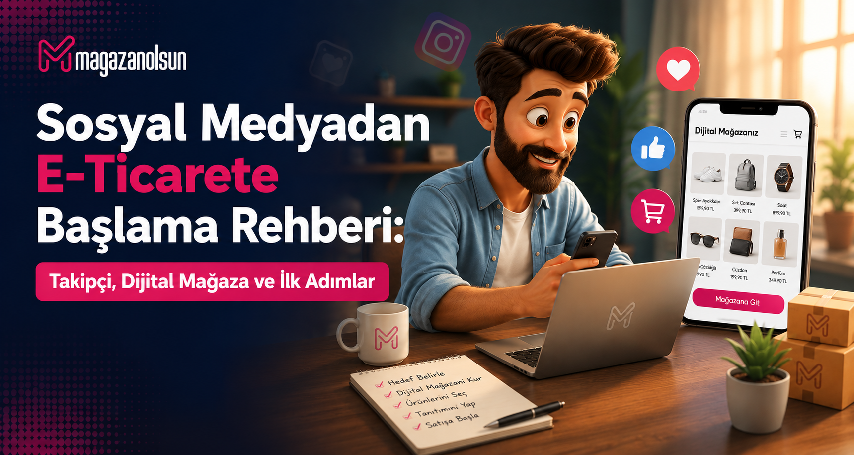 Sosyal Medyadan E-Ticarete Başlama Rehberi: Takipçi, Dijital Mağaza ve İlk Adımlar