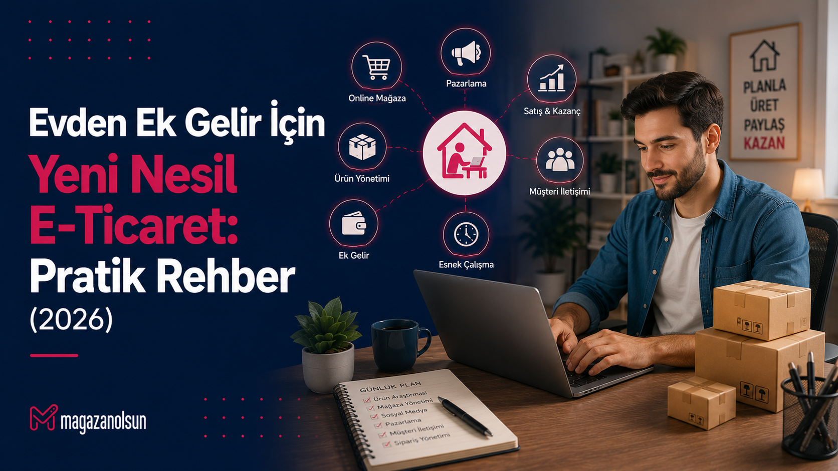 Evden Ek Gelir İçin Yeni Nesil E-Ticaret: Pratik Rehber (2026)