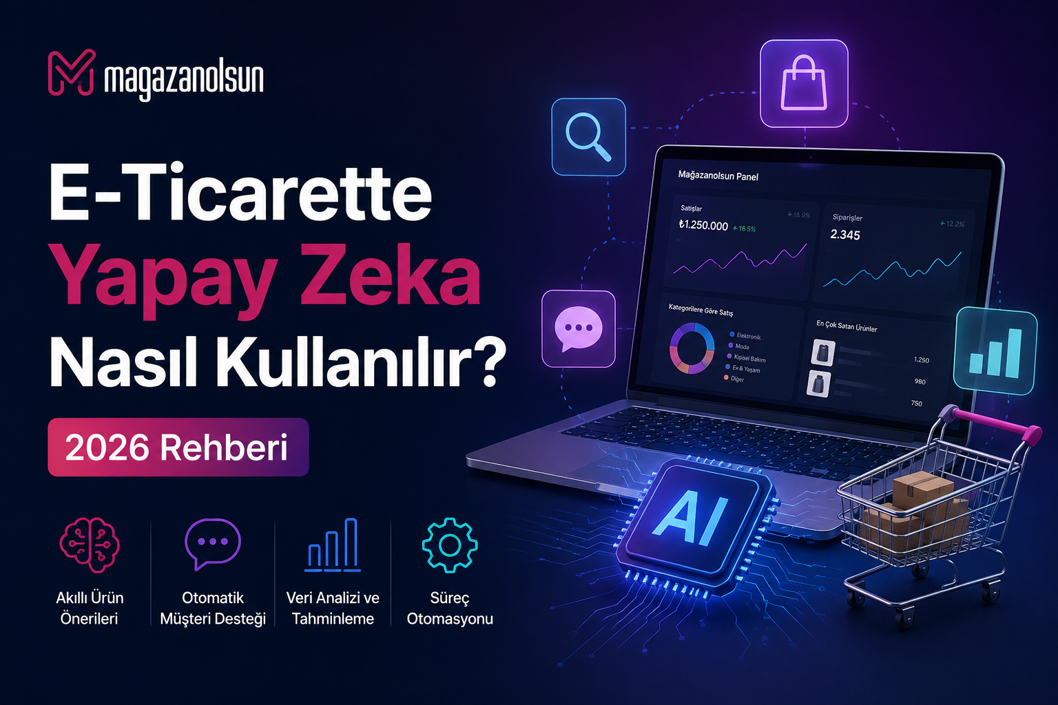 E-Ticarette Yapay Zeka Nasıl Kullanılır? 2026 Rehberi 