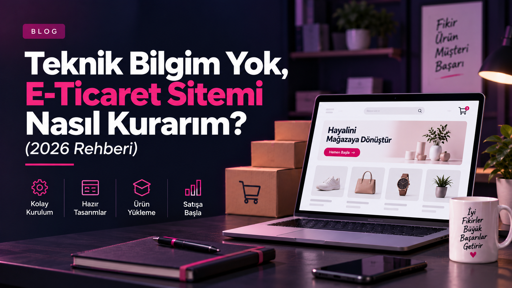 Teknik Bilgim Yok, E-Ticaret Sitemi Nasıl Kurarım? (2026 Rehberi)