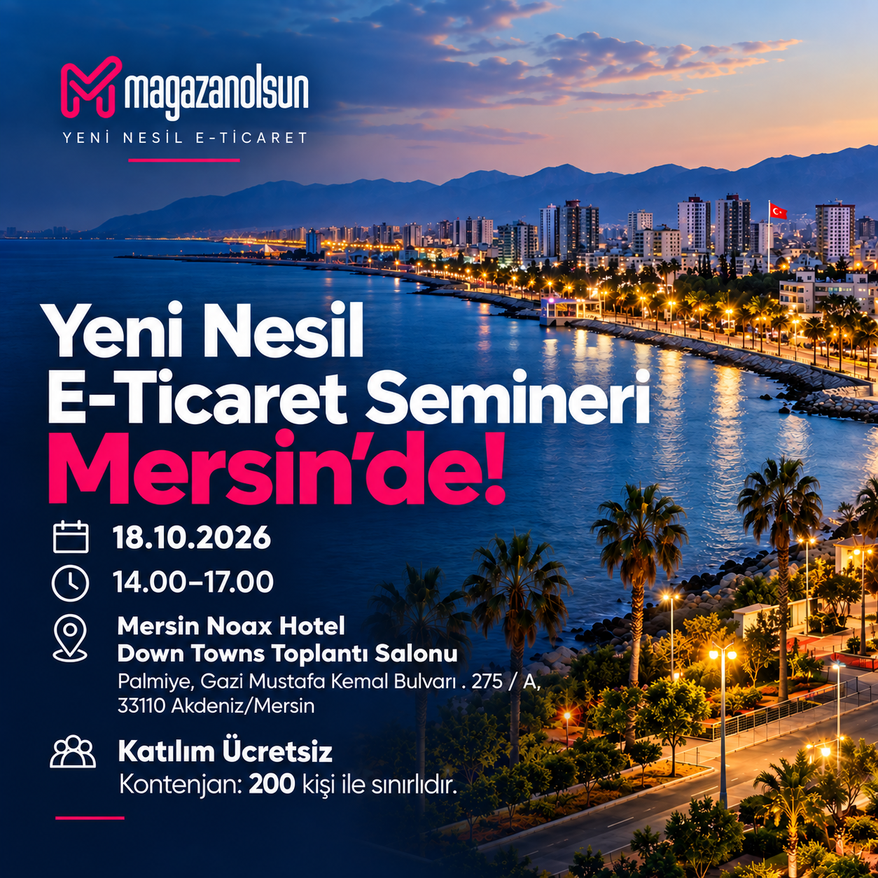 Mağazanolsun Yeni Nesil E-Ticaret Etkinliği Mersin (18.10.2026)